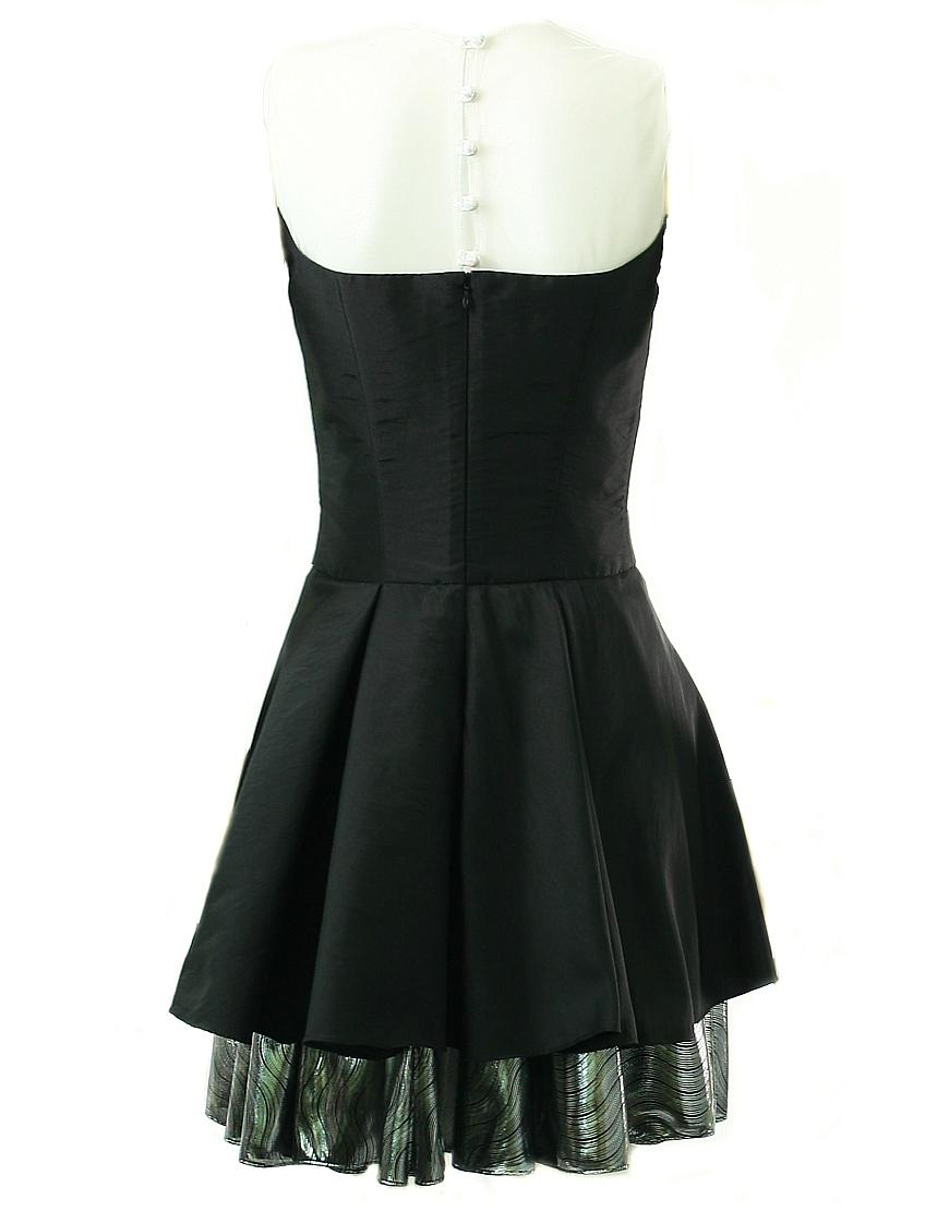 Chiffon panel bustier tiered skirt dress