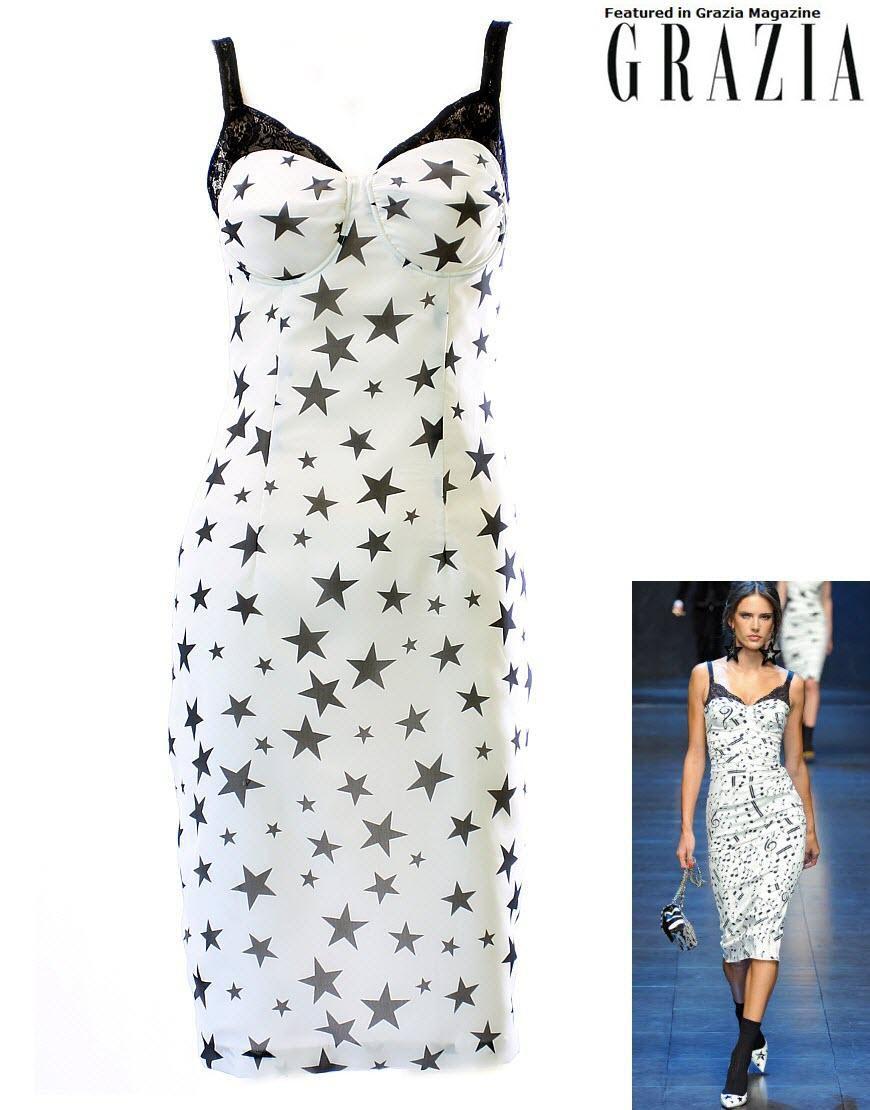 Polka dot lace bustier dress