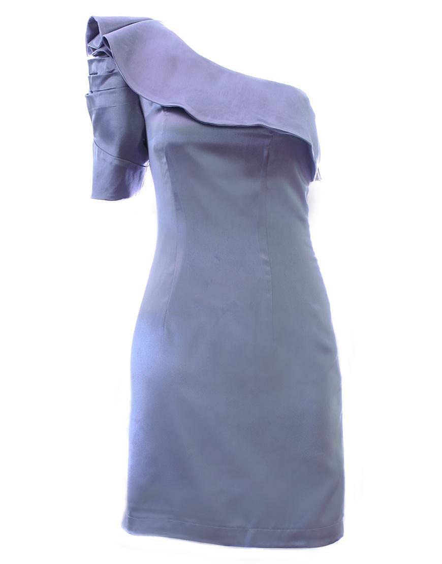 One Shoulder Frilled Mini Dress