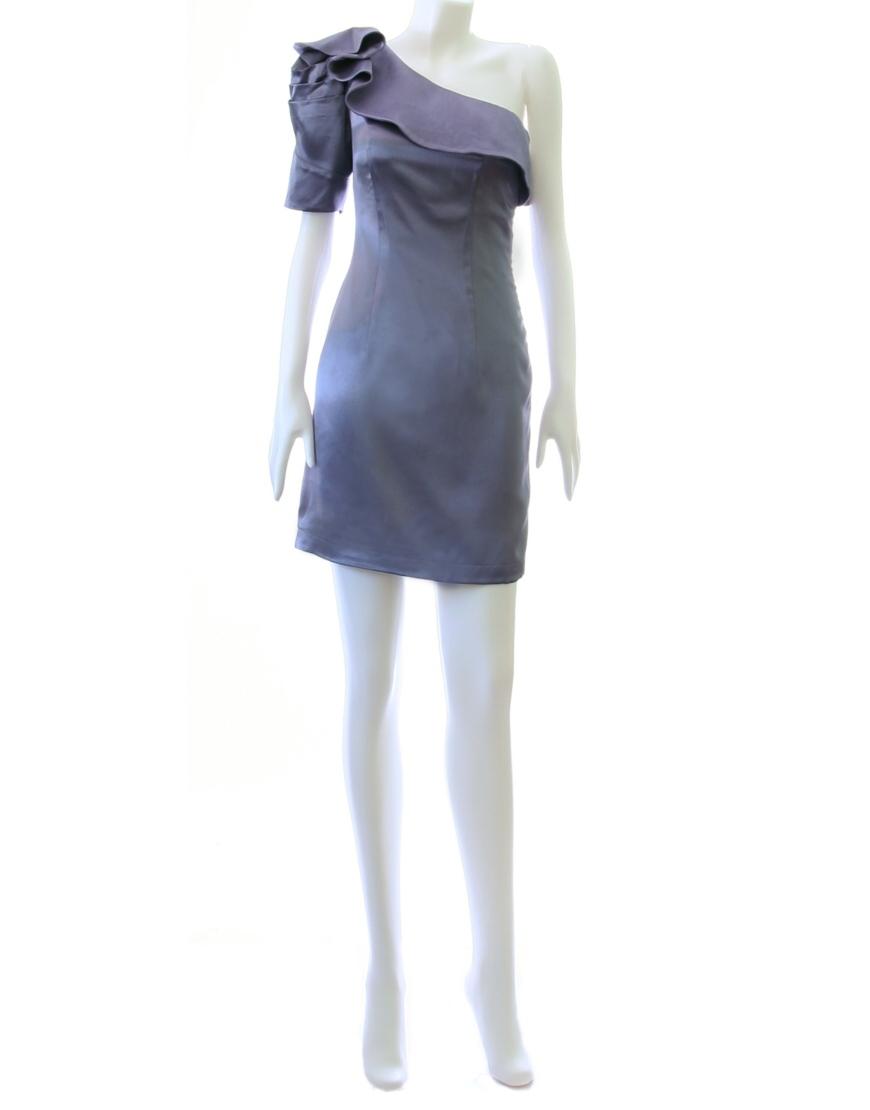 One Shoulder Frilled Mini Dress
