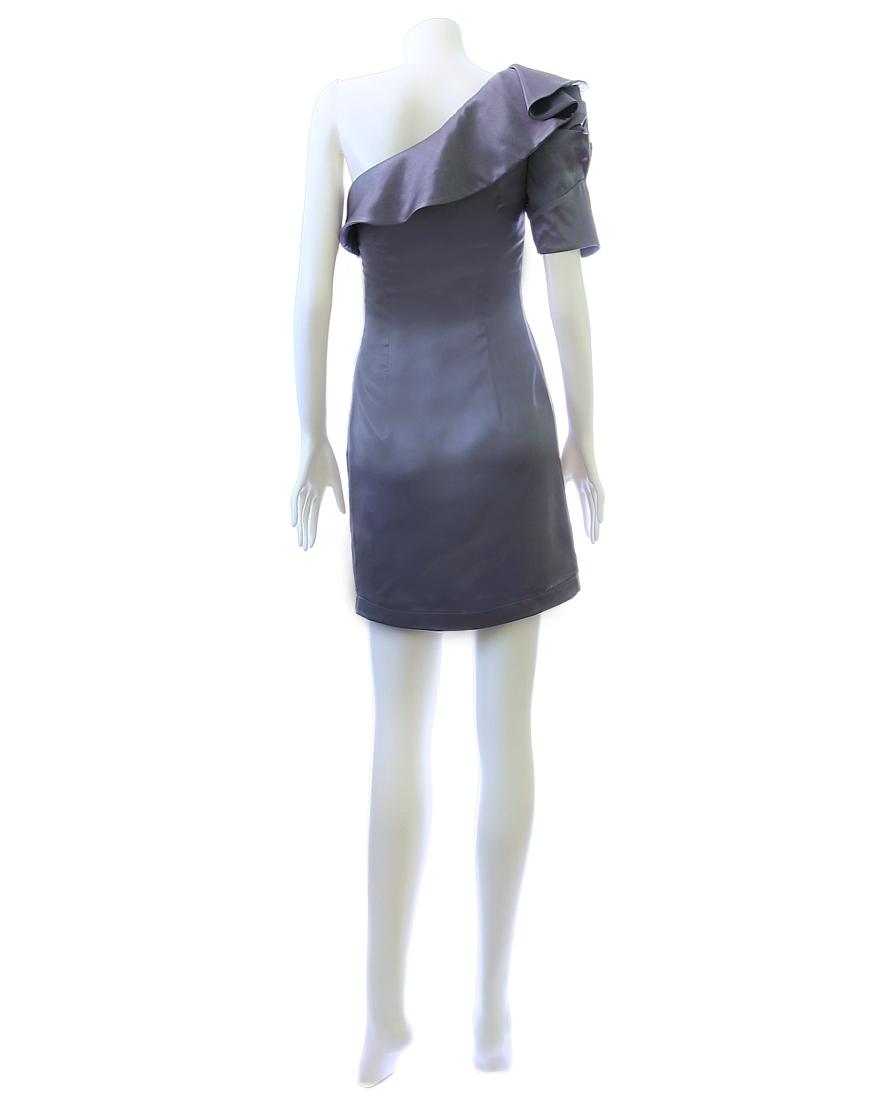 One Shoulder Frilled Mini Dress