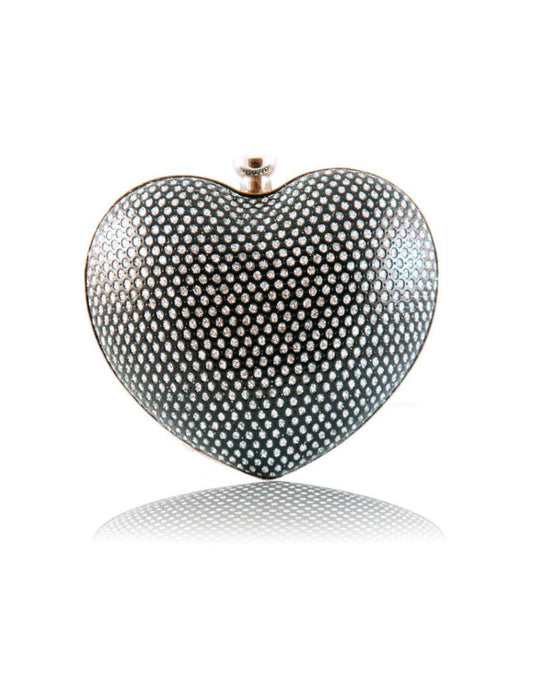 Heart Diamond Pattern Clutch