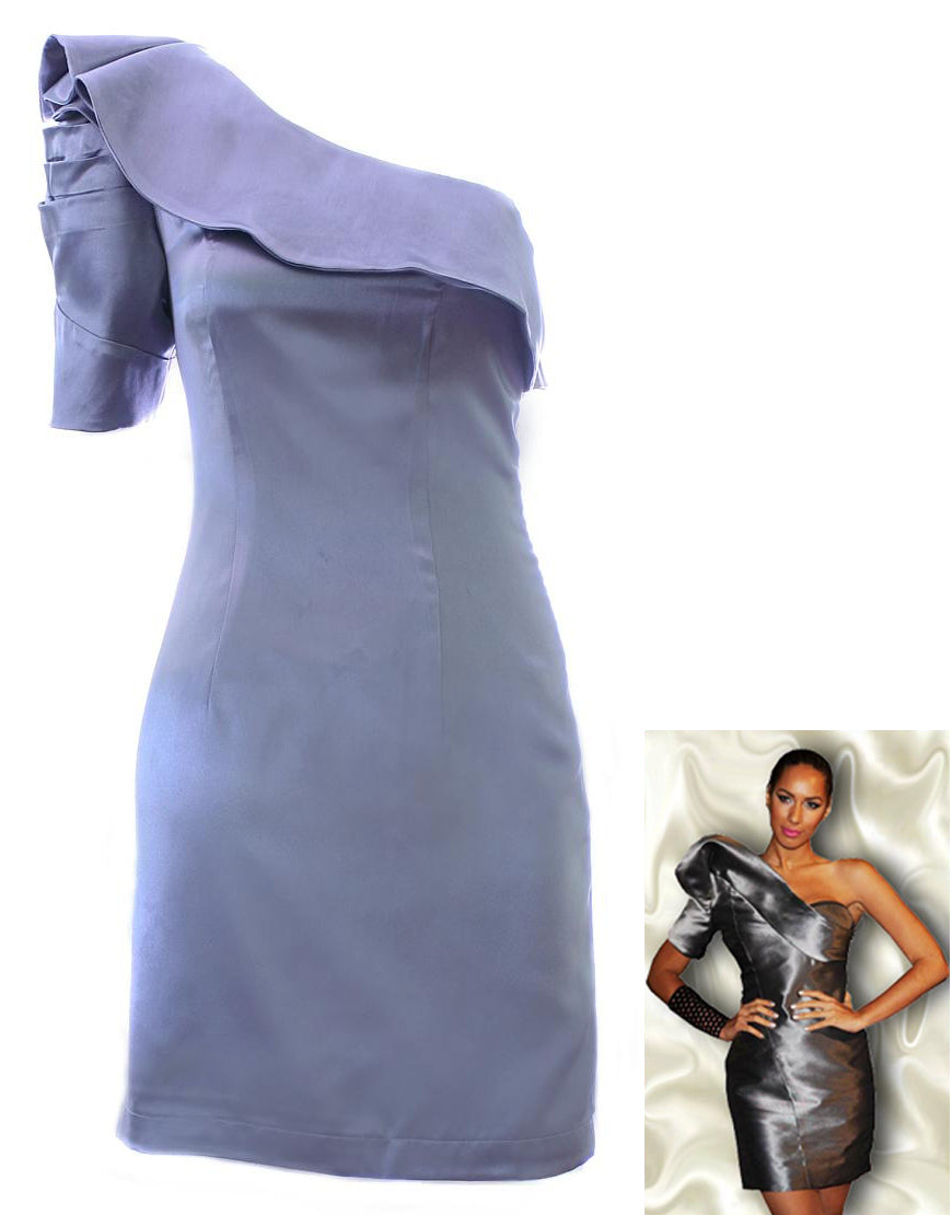 One Shoulder Frilled Mini Dress