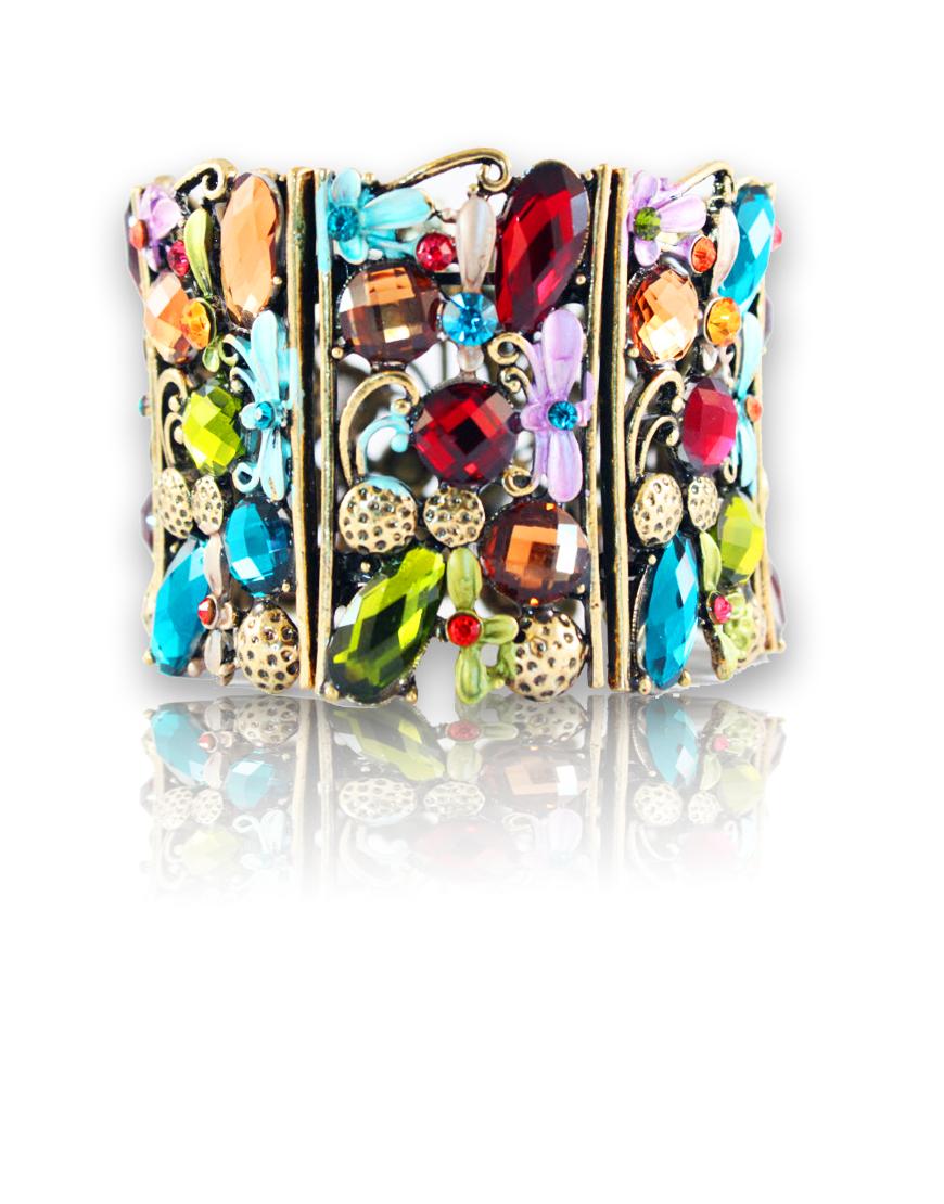 Multi colour beads cuff