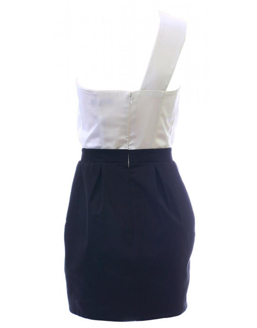 One shoulder crystal embellished dress