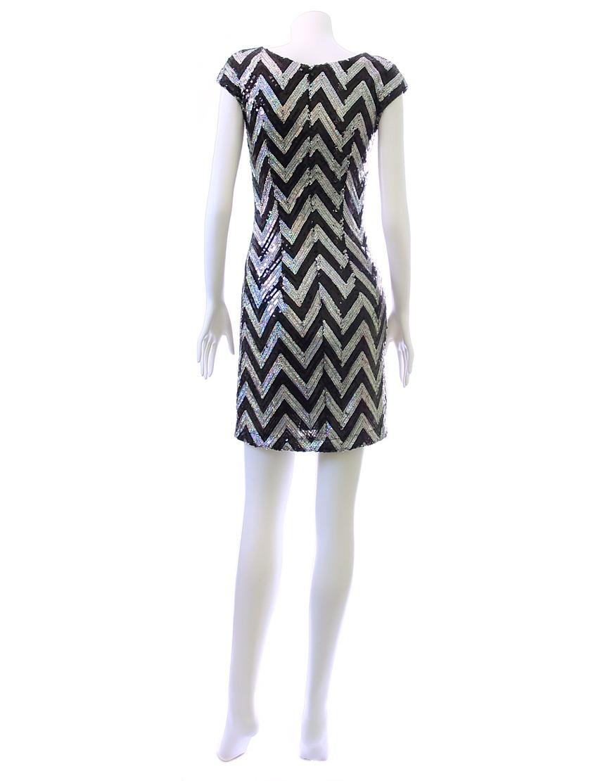 Sequin embroidered shift dress