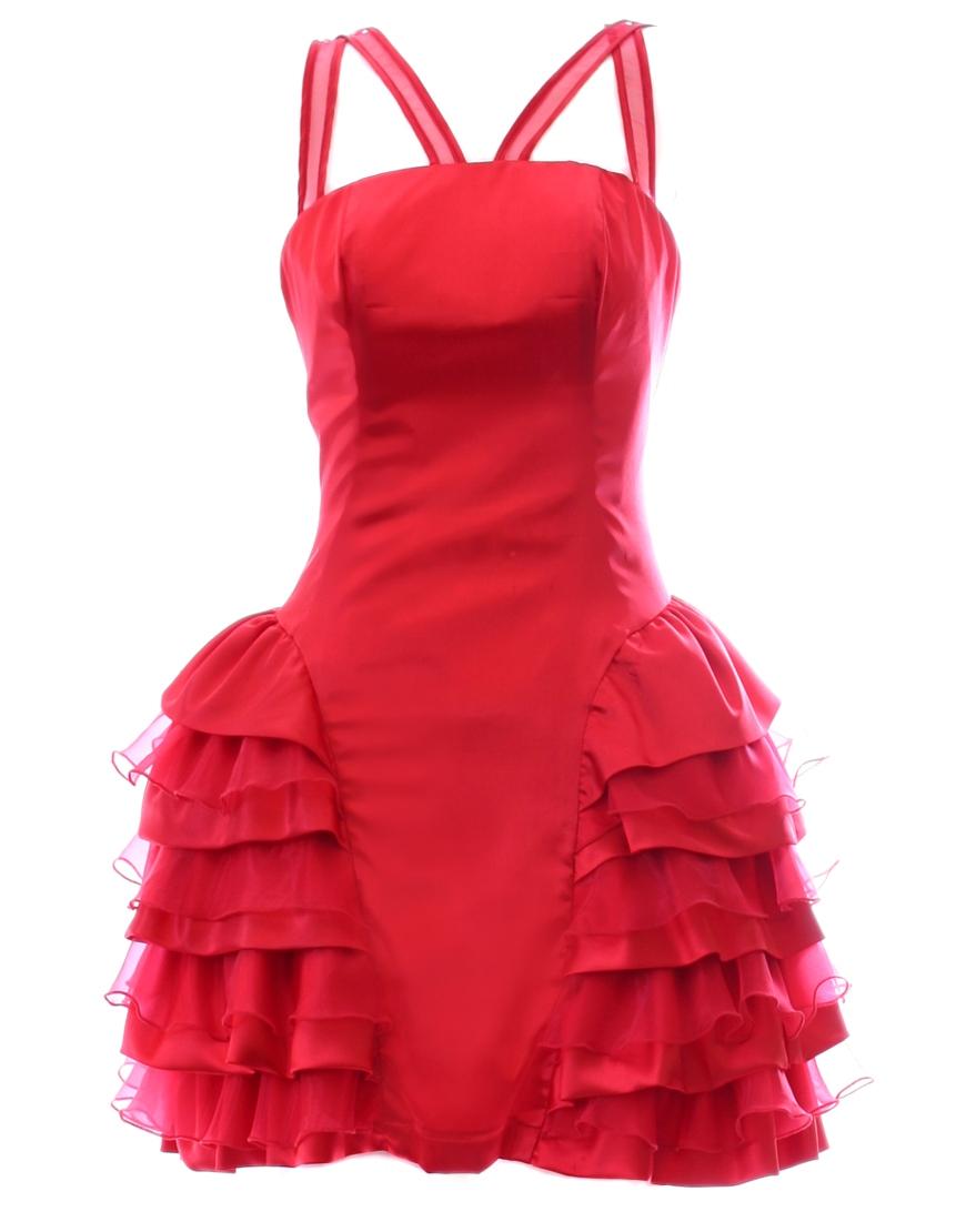 Chiffon straps symmetric layer skirt dress