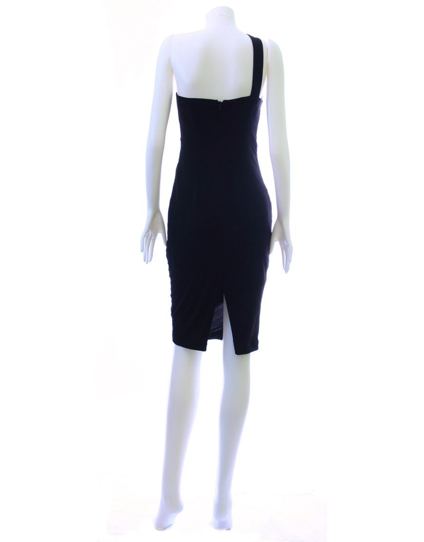 Lace sides inserted shift dress
