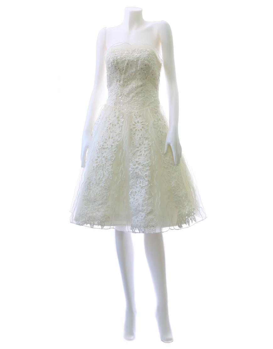 Lace embellished prom dress