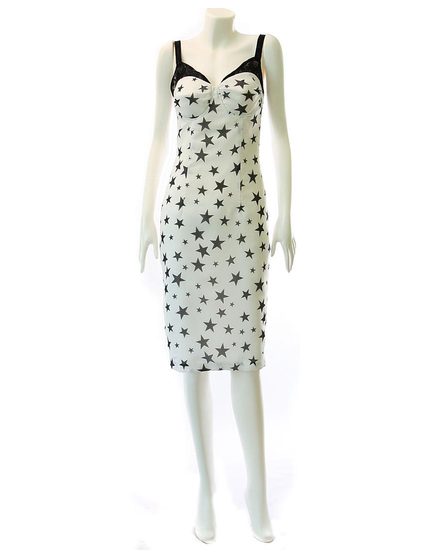 Star print lace bustier dress (new fabric)