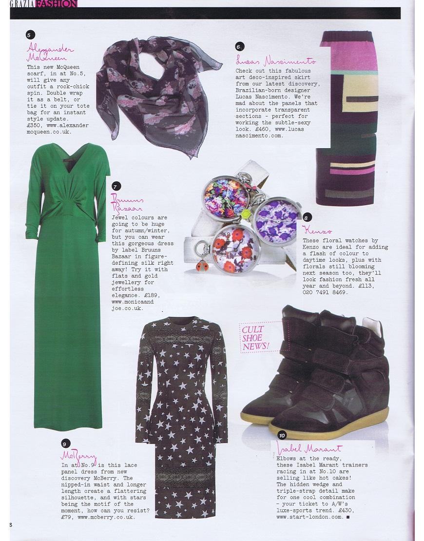 Star print dress style Lily Allen in ELLE magazine