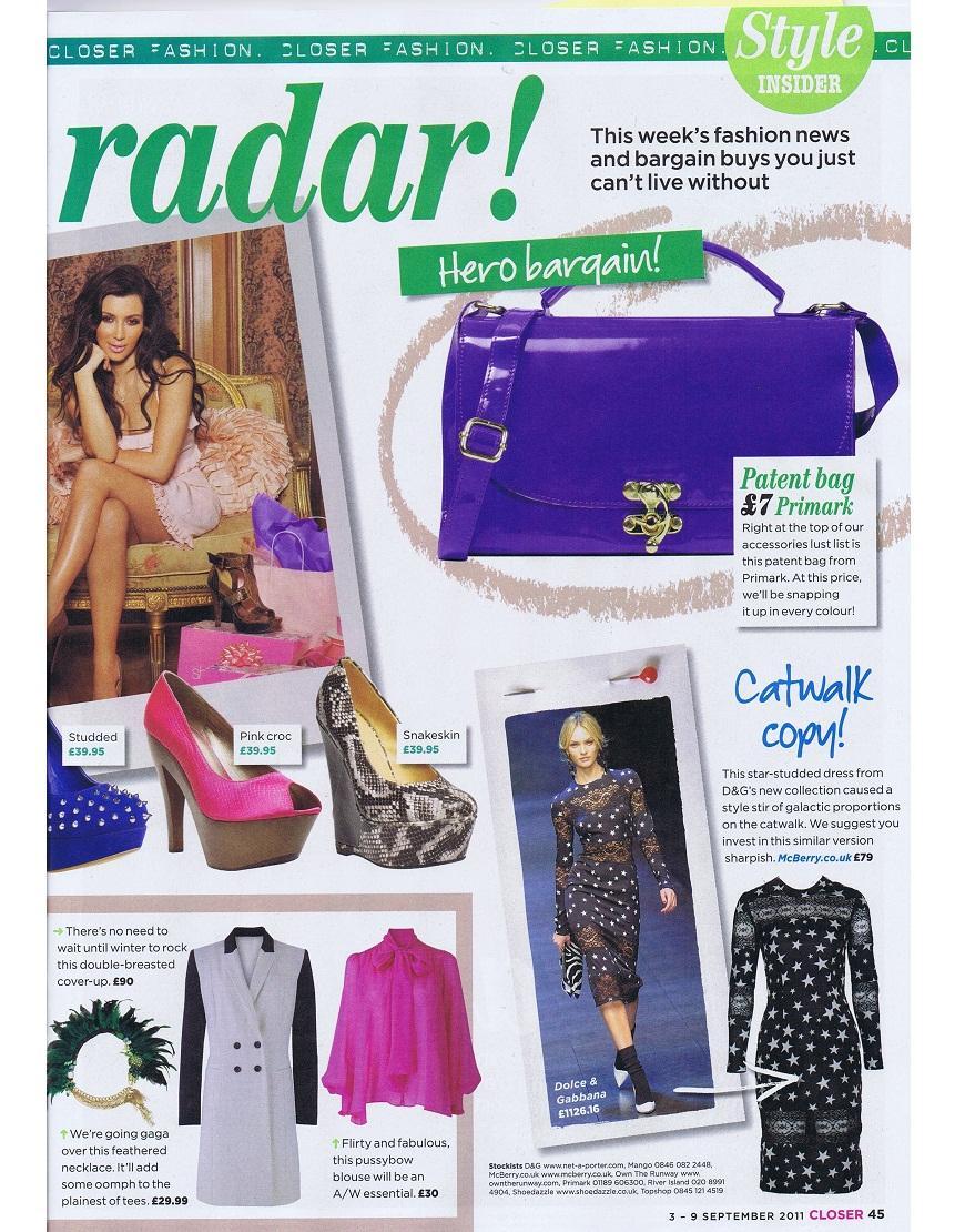 Star print dress style Lily Allen in ELLE magazine