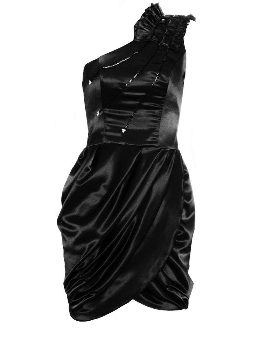 One shoulder embellished dress