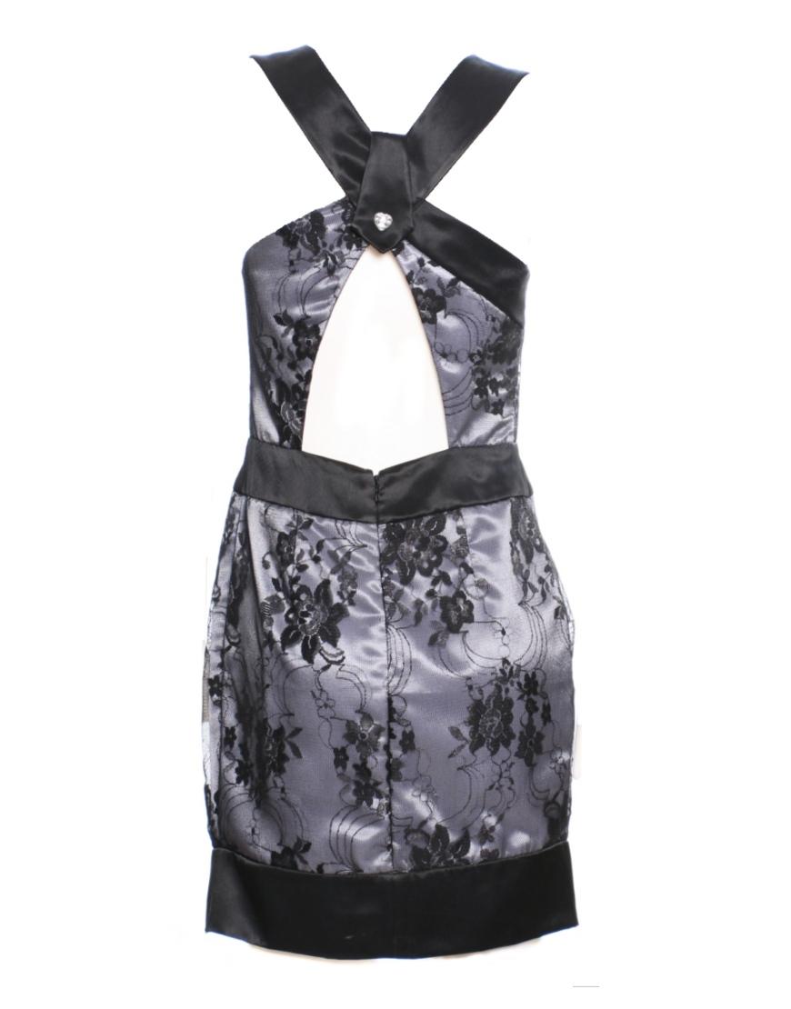 Lace Panel Mini Dress