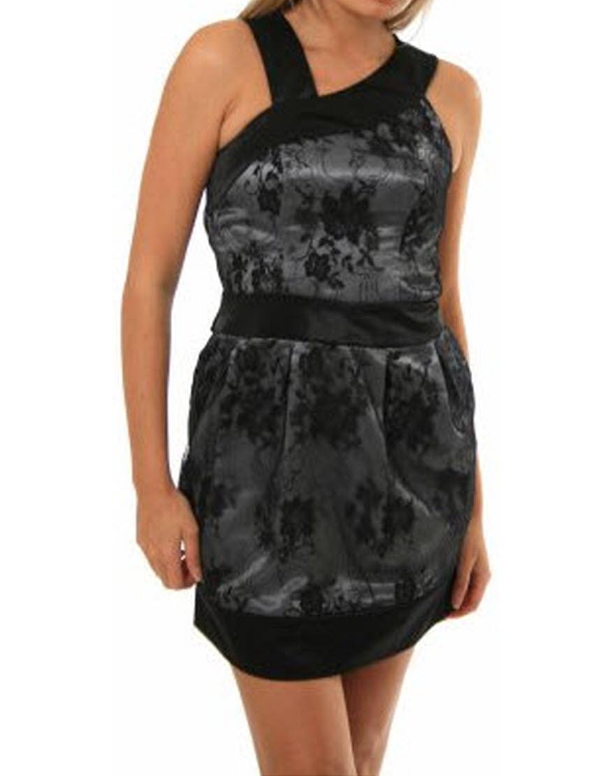 Lace Panel Mini Dress