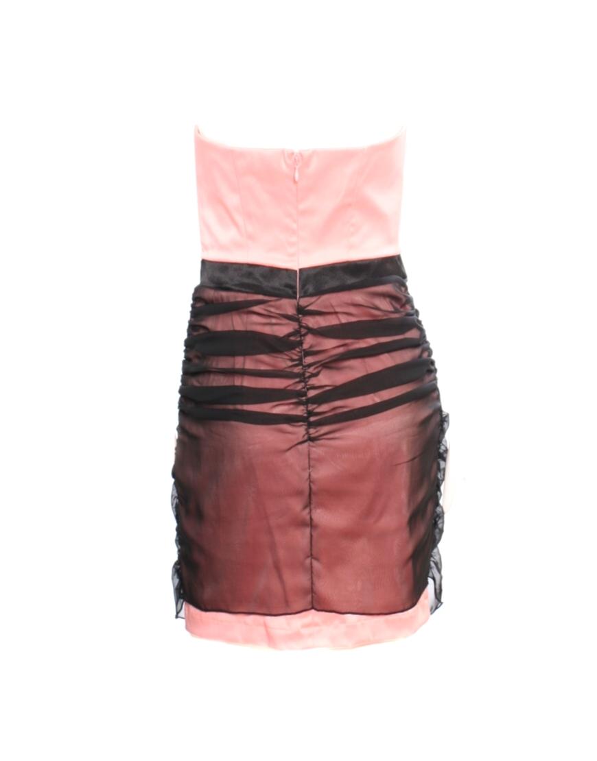 Contrast wrapped over mini dress