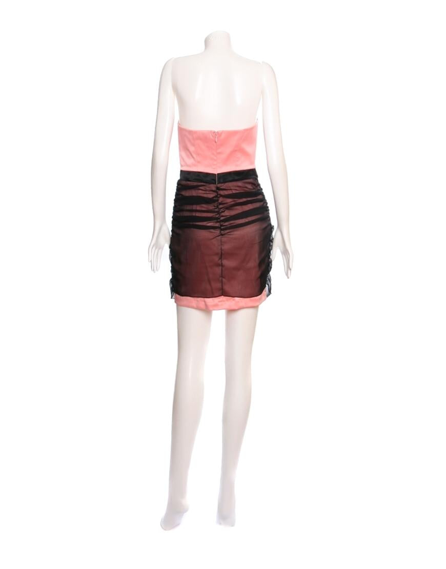 Contrast wrapped over mini dress