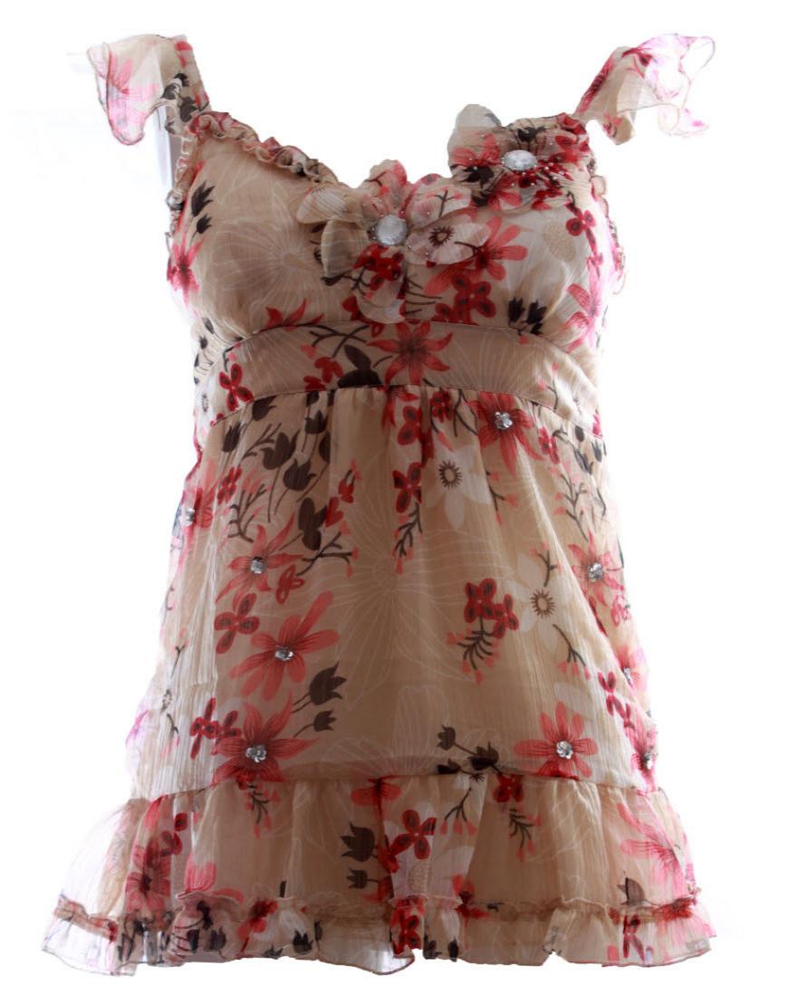 Floral laser-cut jewelled top