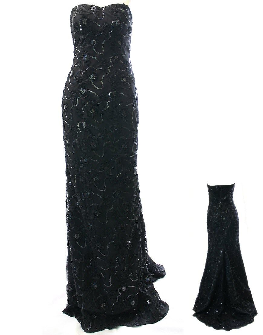 Ball gown floral Sequinned detail dress