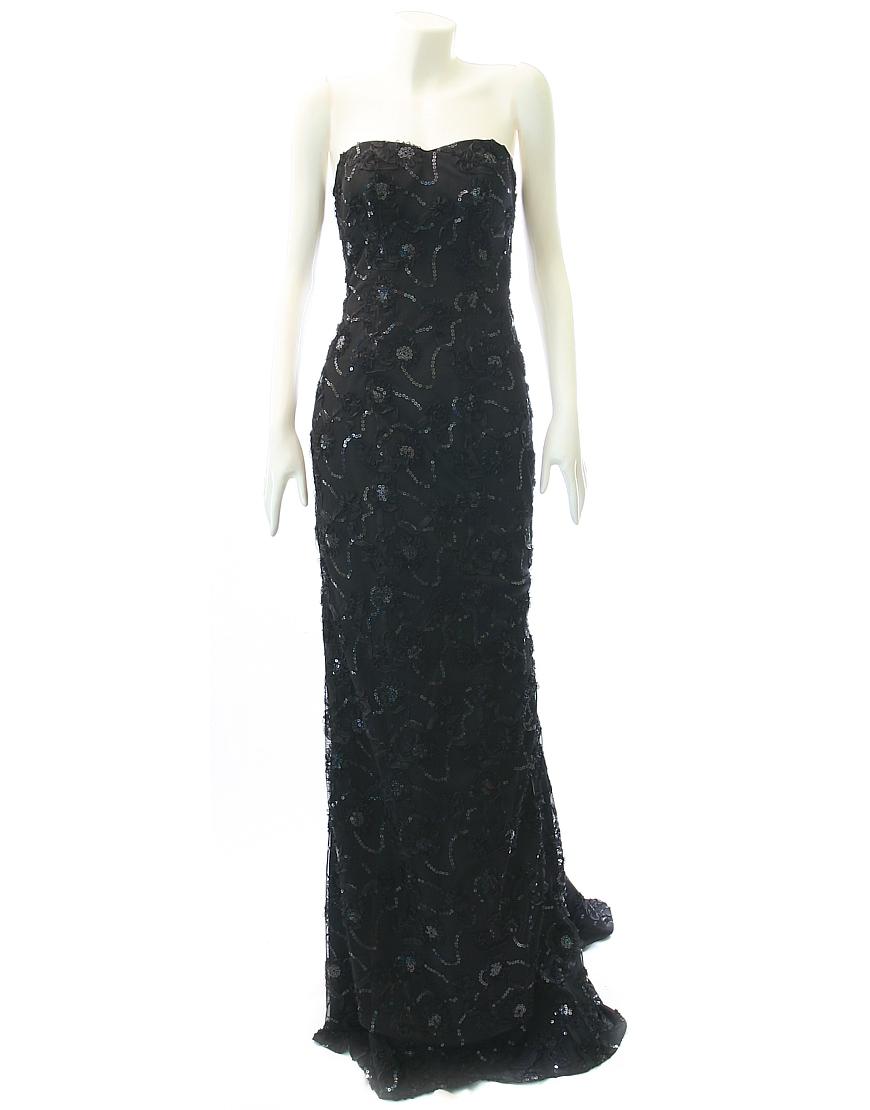 Ball gown floral Sequinned detail dress