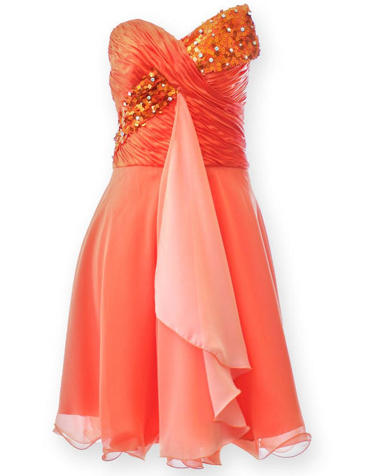 Drape bodice diamante & sequin detailed dress