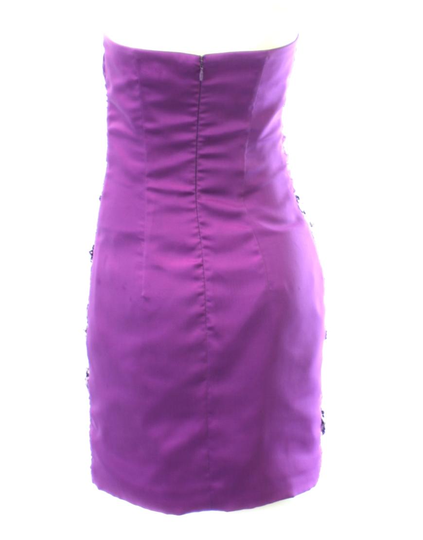 Big bow drape-sequin detailed dress