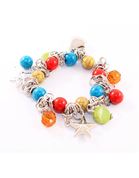 Colourful beads bracelet