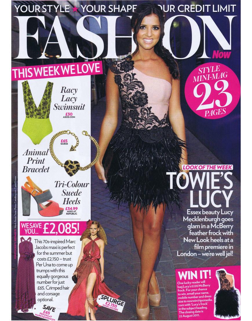 One shoulder lace feather dress Style Lucy Mecklenburgh in Beige