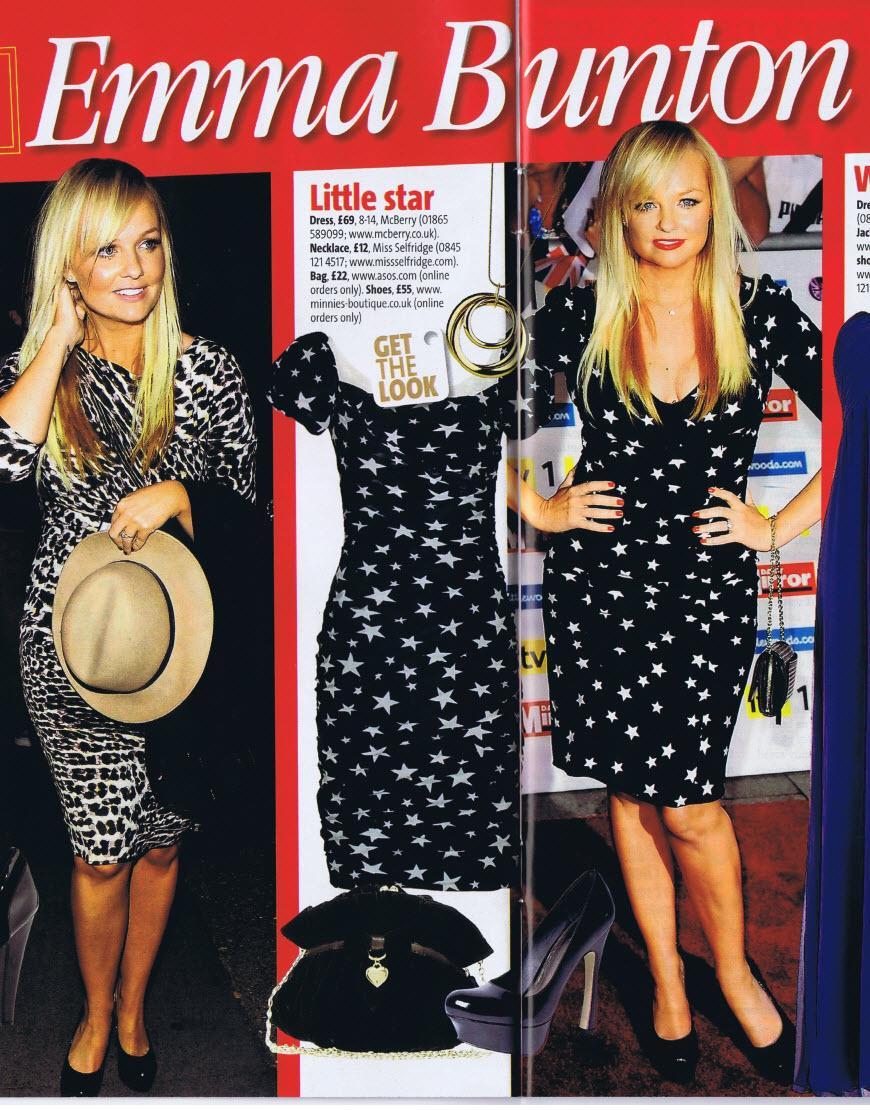 Star print puffball sleeve draped dress (large stars)