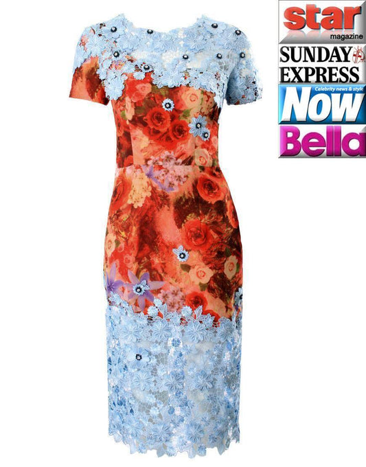 Floral Print Lace-Detail Dress Style Dolce & Gabbana