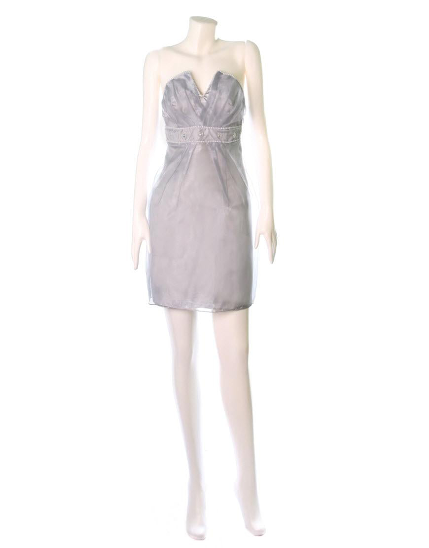 Embellished & draped dress