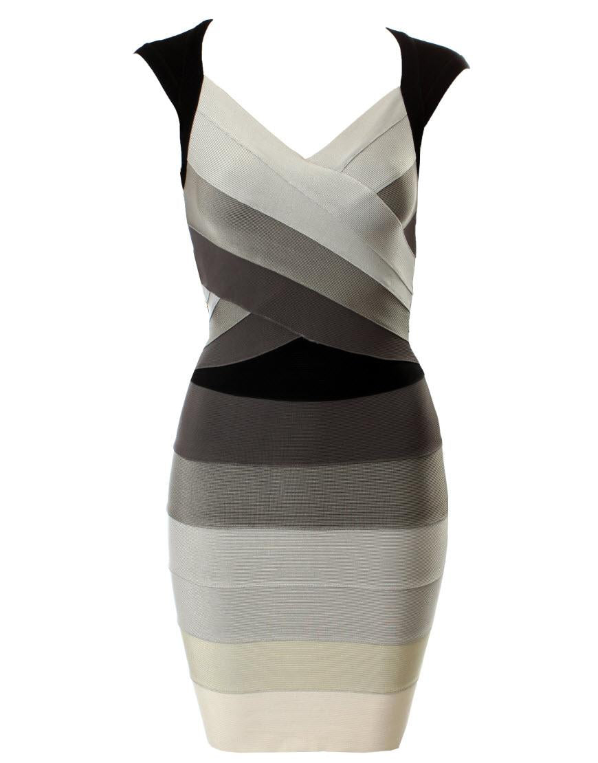 Ombre red bandage dress style Lucy Mecklenburgh