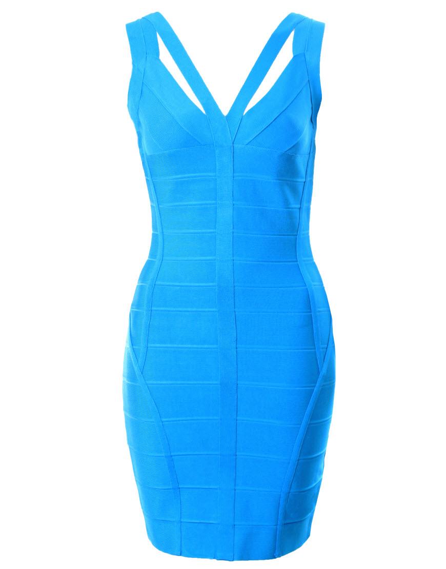 Abbey double-strap bandage dress