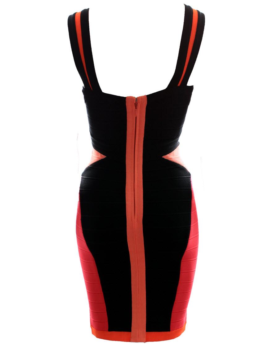 Maria criss-cross colour block bandage dress