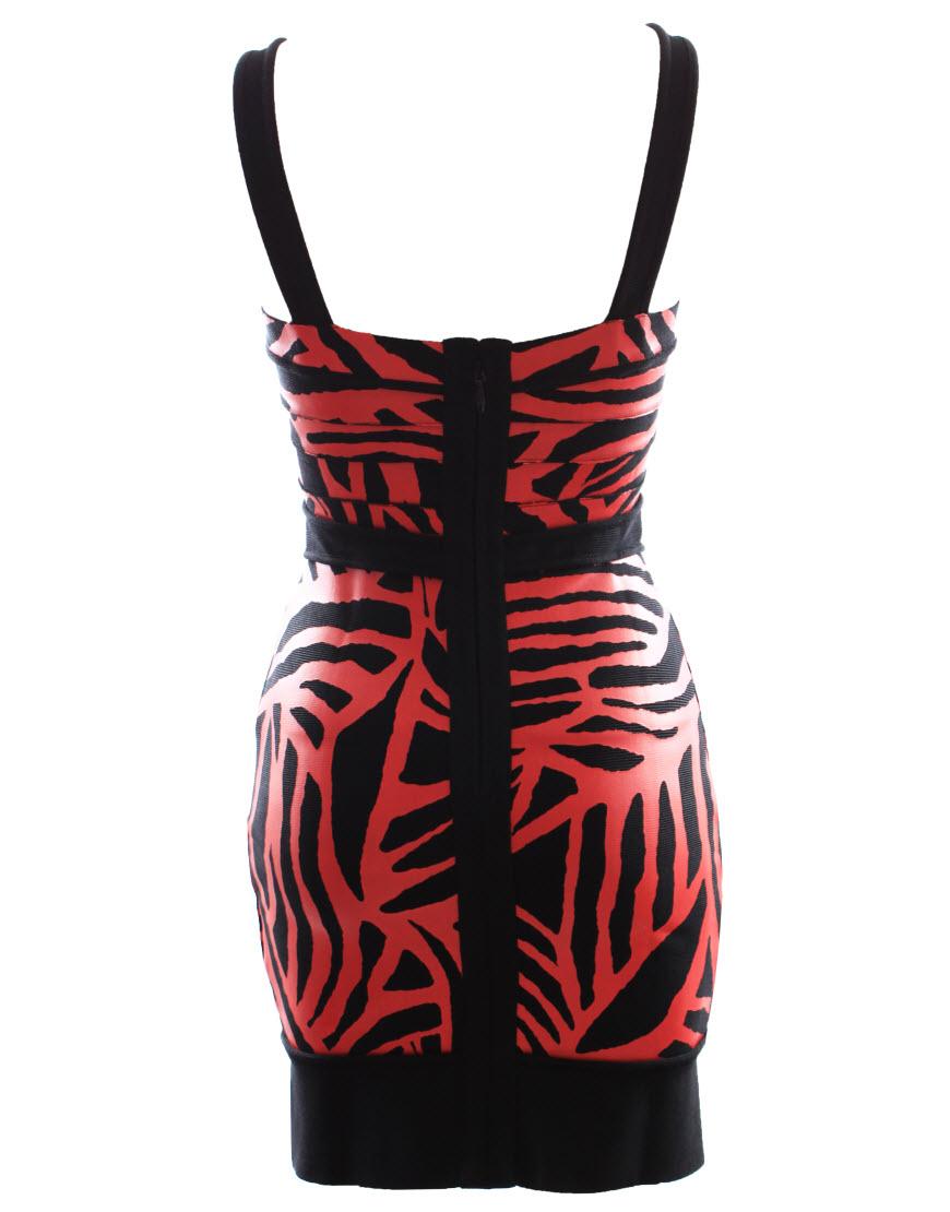 Jennifer fuchsia printed bandage dress