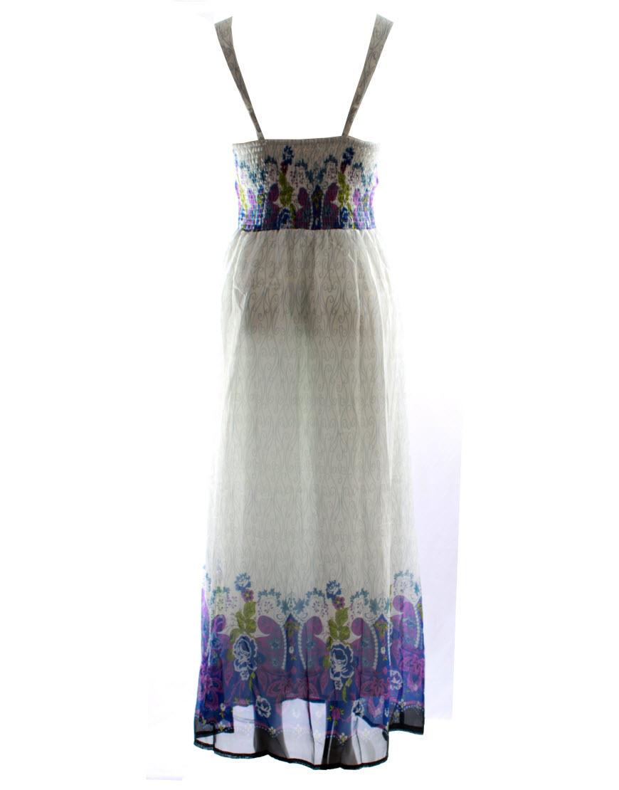 V neck embellished maxi dress in blue