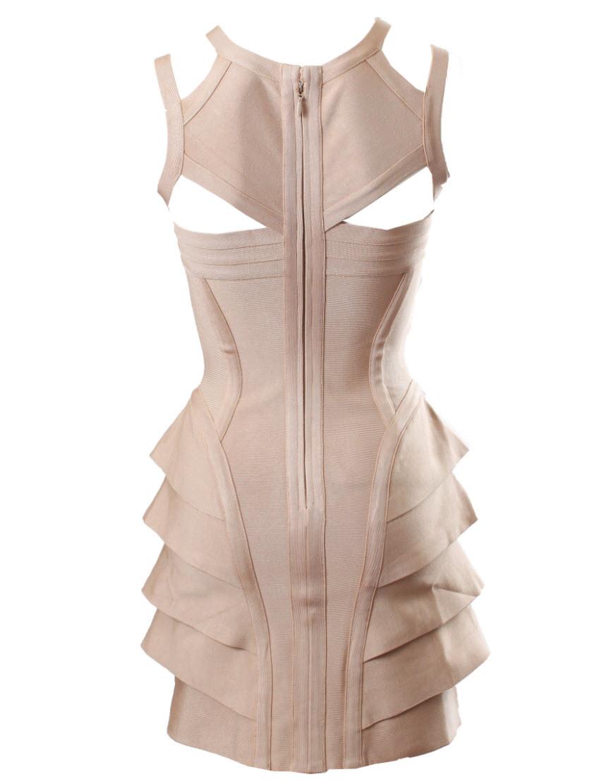 Amy symmetrical ruffle bandage dress