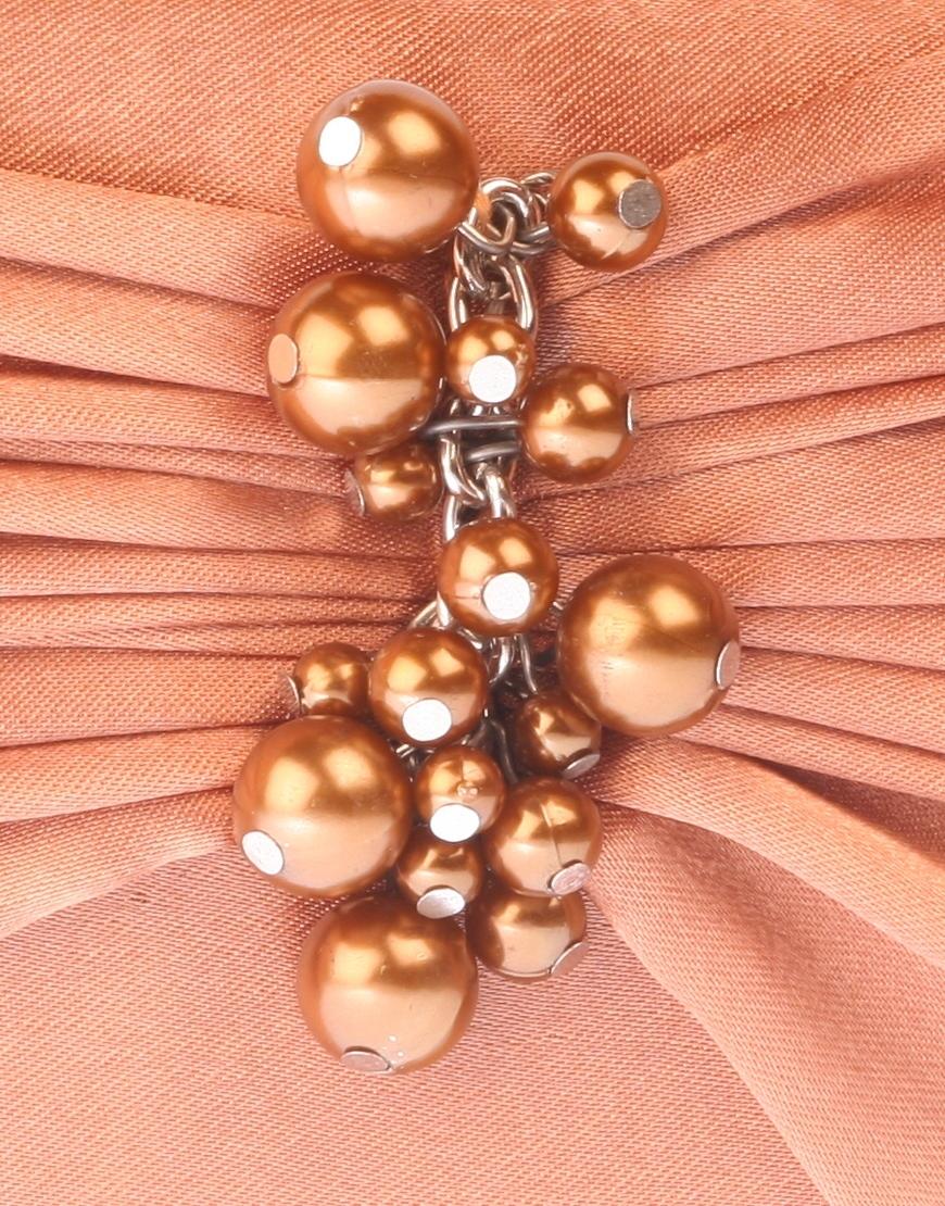 Satin Pearl embellished clutch