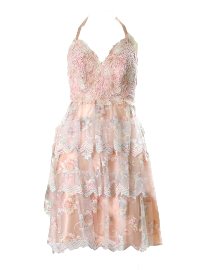 Sweet floral-layered dress