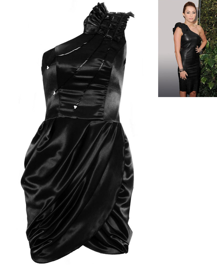 One shoulder embellished dress