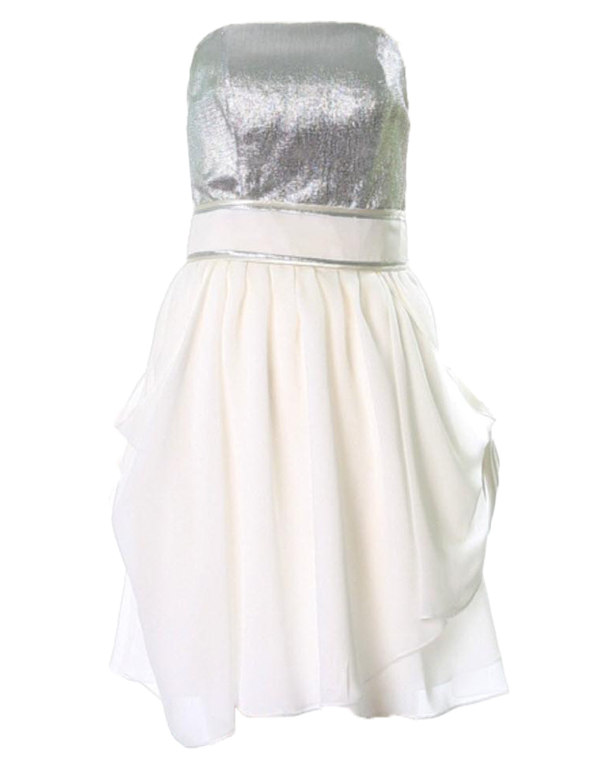 Metallic contrast mini dress