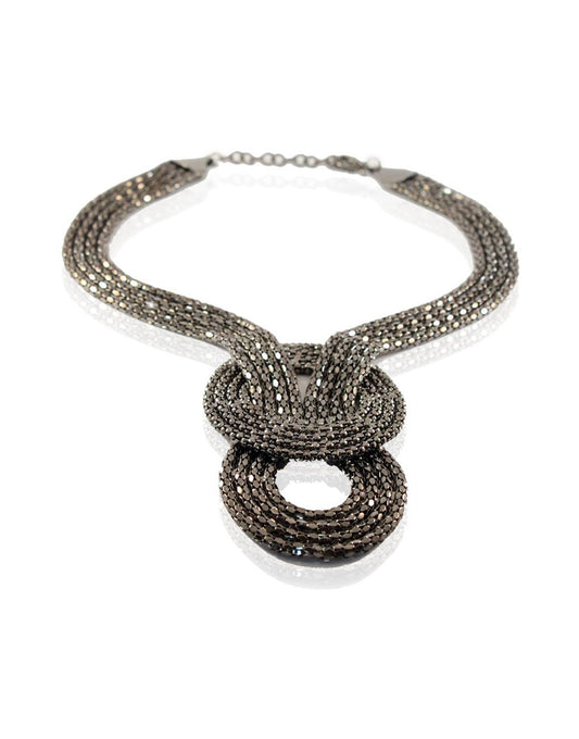 Metal chain circle necklace