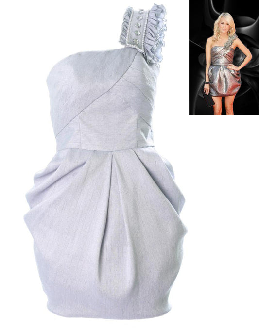 Embellished Detachable Shoulder strap dress