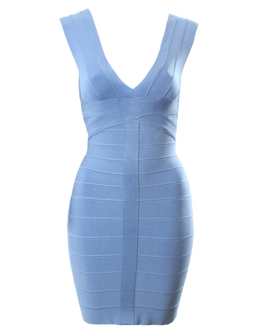 Deep V neck Bandage Dress style Tulisa