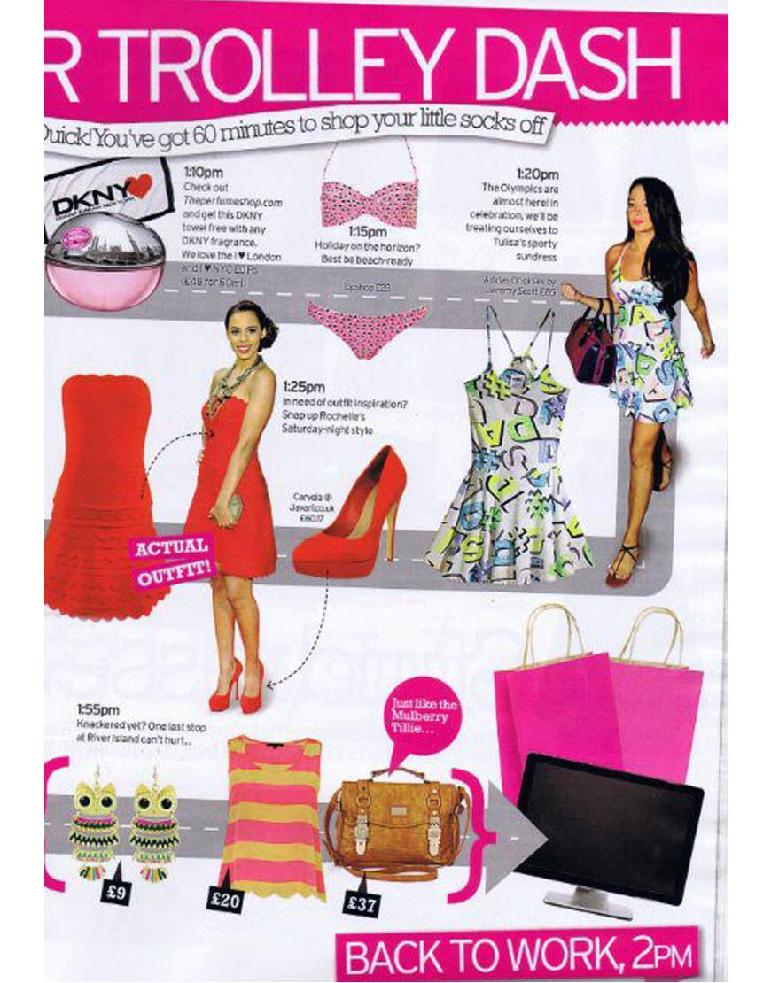 Strapless Skater Red Bandage Dress style Rochelle Wiseman