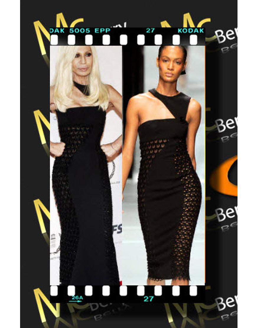 Lace sides inserted shift dress