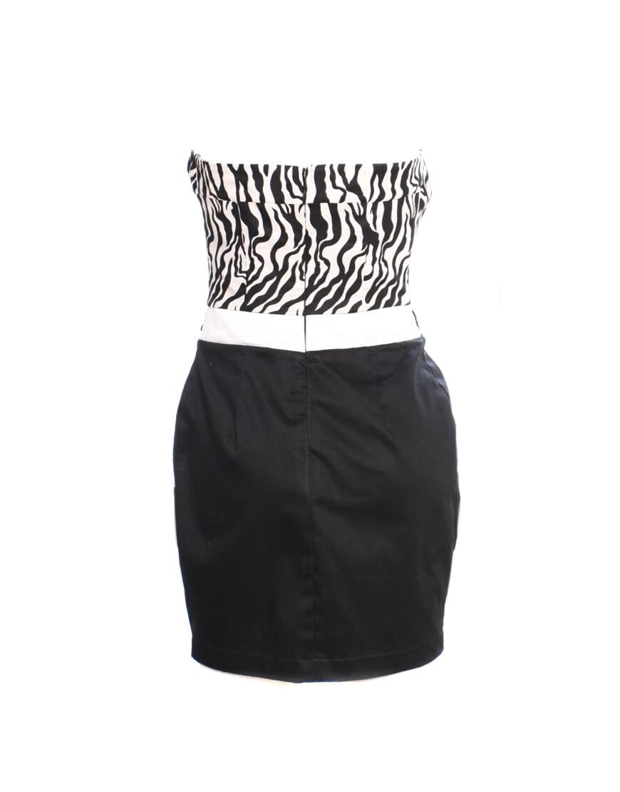 Embellished animal printed dress