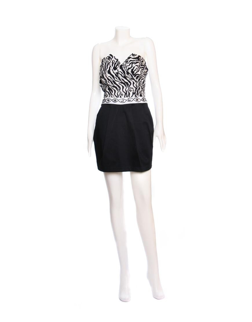 Embellished animal printed dress