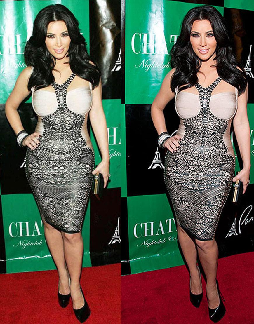 Print bandage dress style Kim Kardashian