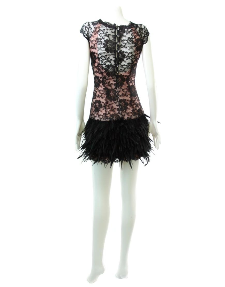 Emma Watson style lace feather dress